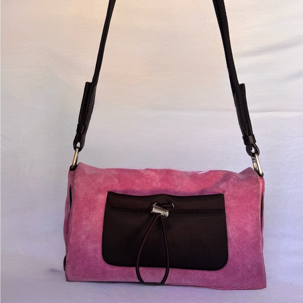 Prada Pink and Brown Shoulder Bag